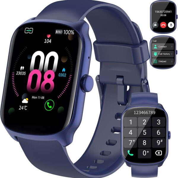 Smart Watch for Men Women (Dial/Answer Calls), 1.95"HD Curved Screen Smartwatch, Heart Rate/Sleep Monitor Fitness Watches, 112+ Sports Modes Activity Trackers, IP68 Waterproof Watch for Android iOS