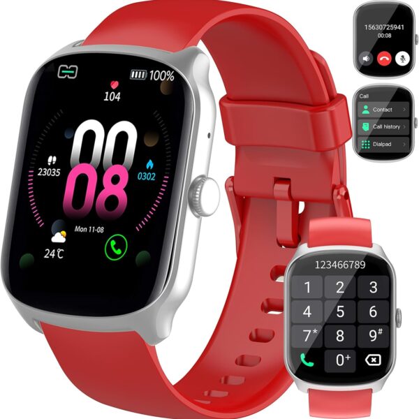 Smart Watch for Men Women (Dial/Answer Calls), 1.95"HD Curved Screen Smartwatch, Heart Rate/Sleep Monitor Fitness Watches, 112+ Sports Modes Activity Trackers, IP68 Waterproof Watch for Android iOS